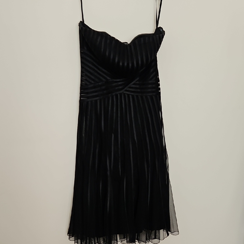 White House Black Market Black Strapless Cocktail Party Dress Womens 2
